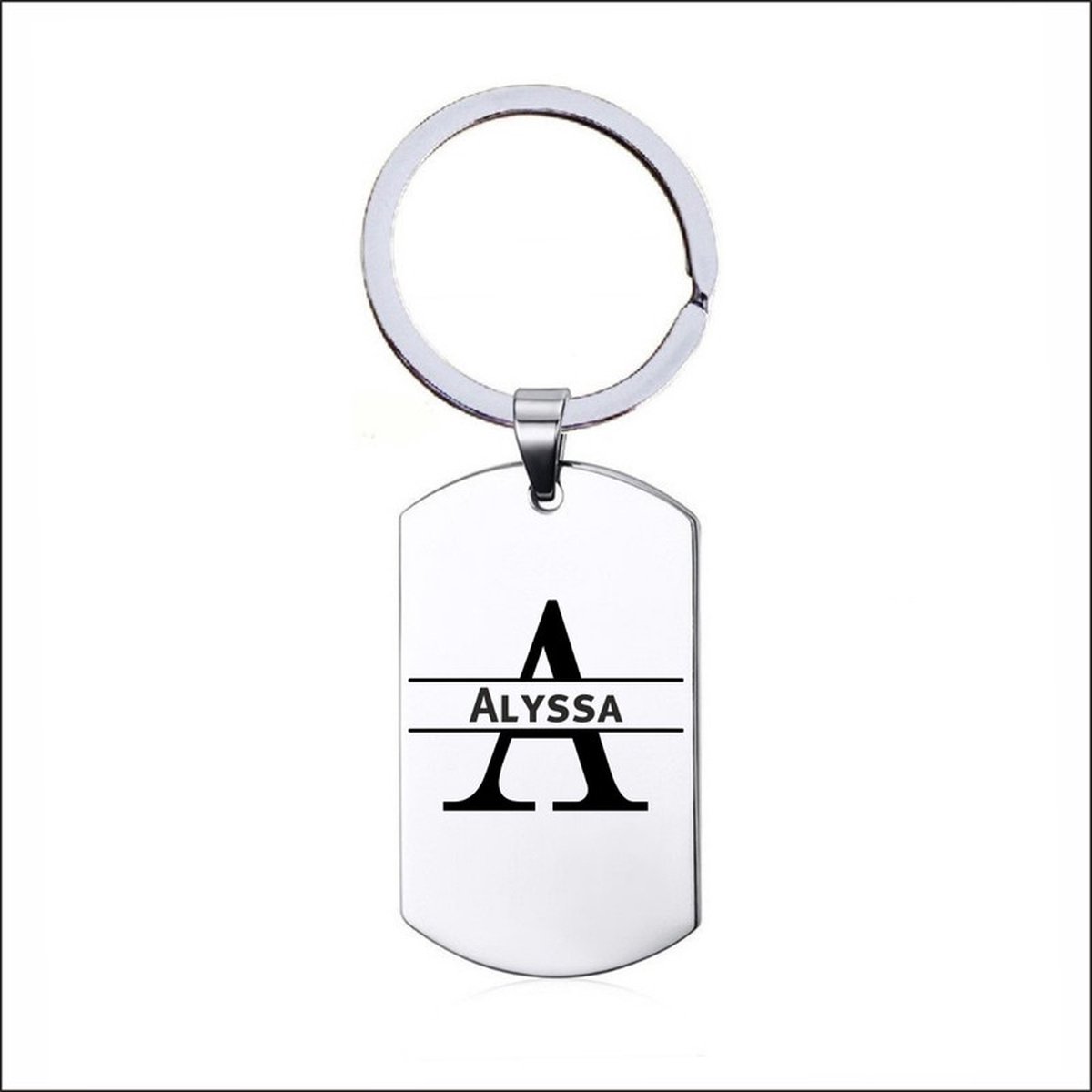 Sleutelhanger RVS Met Naam - Alyssa