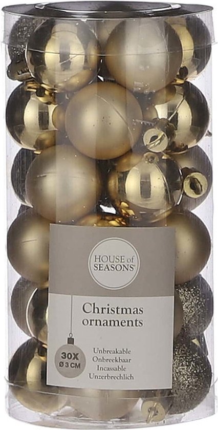 24 mini kerstballen zachtblauw 2,5 cm | It's all about Christmas