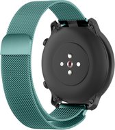 Strap-it Milanees bandje 22mm - luxe smartwatch horlogeband geschikt voor Samsung Galaxy Watch 1 46mm / Galaxy Watch 3 45mm / Gear S3 Classic & Frontier - Amazfit GTR 47mm / GTR 2 / GTR 3 - OnePlus Watch - groen