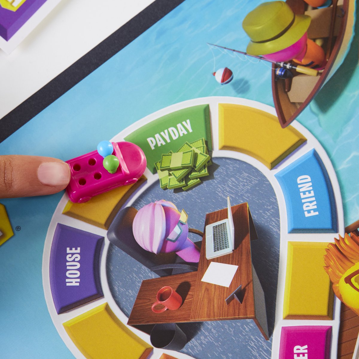 Levensweg - Familiebordspel voor 2 tot 4 spelers - Indoorspel voor kinderen vanaf 8 jaar - Staafjes in 6 kleuren — afbeelding 2