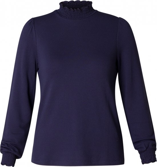 YESTA Veroniek Jersey Shirt - Peacoat Blue - maat 0(46)