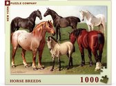 New York Puzzle Company - Vintage Images Horse Breeds - 1000 stukjes puzzel