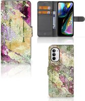 Cuir PU Portefeuille Livre Motorola Moto G52 | Moto G82 Coque Lettre De Peinture