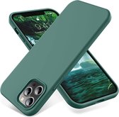 Hoesje Geschikt voor iPhone 14 Pro – Liquid Siliconen Backcover – Pine Groen