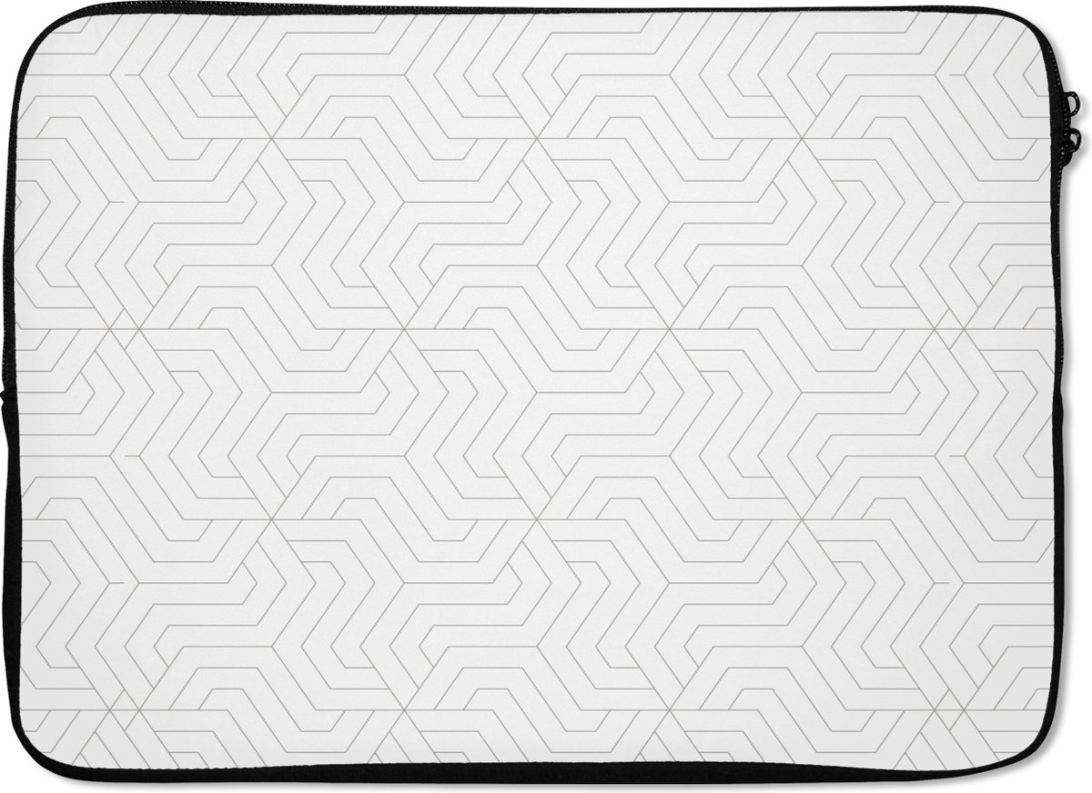 Laptophoes - Laptop sleeve - Patronen - Design - Abstract - Laptop - Lijn - 14 Inch - Laptoptassen