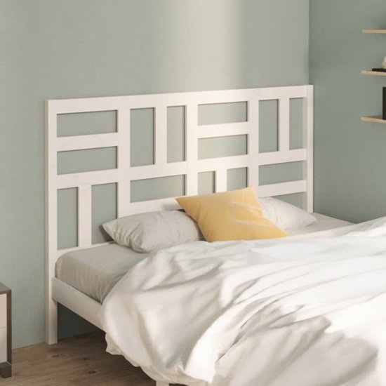 vidaXL Tête de lit Blanc 126 x 4 x 104 cm Bois de pin massif