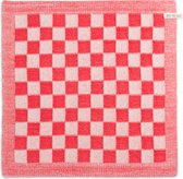 Knit Factory Gebreide Keukendoek - Keukenhanddoek Block - Geblokt motief - Handdoek - Vaatdoek - Keuken doek - Ecru/Rood - Traditionele look - 50x50 cm