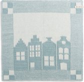 Knit Factory Gebreide Keukendoek - Keukenhanddoek House - Ecru/Stone Green - 50x50 cm