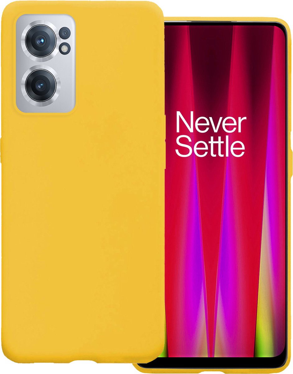 Hoesje Geschikt voor OnePlus Nord CE 2 - Sterk & Shockproof - Hoes Cover - Siliconen Case - Geel