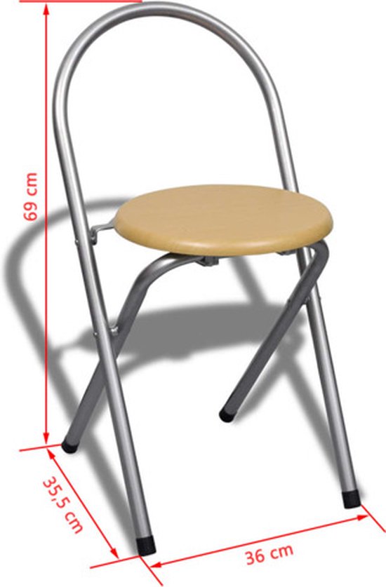 vidaXL - Ontbijttafelset - met - twee - stoelen - (inklapbaar)