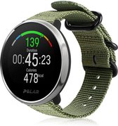 Strap-it Nylon gesp smartwatch bandje - geschikt voor Polar Ignite / Ignite 2 / Ignite 3 / Unite / Pacer - groen