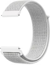 By Qubix Sport Loop nylon bandje 20mm - Wit - Geschikt voor Samsung Galaxy Watch 6 - Galaxy Watch 6 Pro - Galaxy Watch 5 - Galaxy Watch 5 Pro - Galaxy Watch 4 - Galaxy Watch 4 Classic - Active 2 - Watch 3 (41mm)