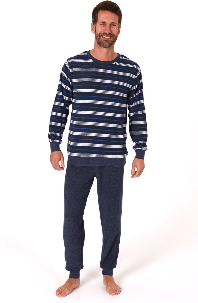 Normann badstof heren pyjama Relax 67243 - Blauw - L/52