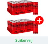 Coca Cola Zero sleekcan pack 2x 24x330 ml NL + gratis tasje