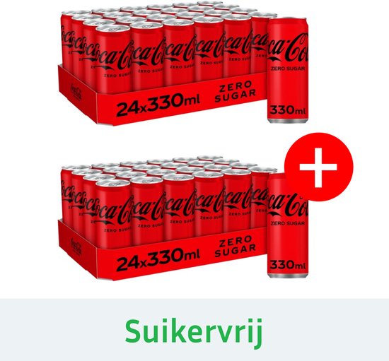 Coca Cola Zero sleekcan pack 2x Tray 24x330 ml NL