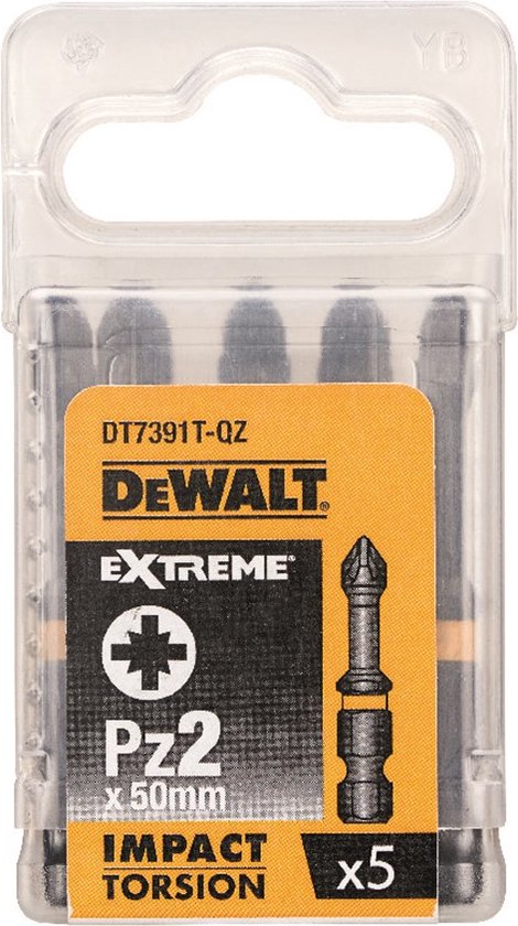 DeWALT DT7391T Extreme Impact Torsion Schroefbits PZ2 50mm VE=5