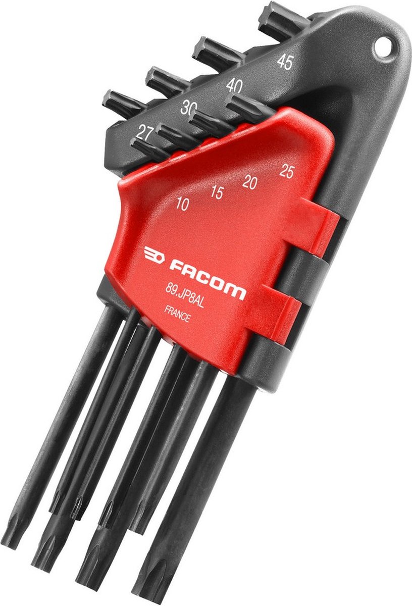 Facom Haakse Torx® sleutels in houder - 89.JP8AL