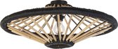 QAZQA evalin - Oosterse Plafondlamp - 1 lichts - Ø 60 cm - Zwart - Woonkamer | Slaapkamer | Keuken