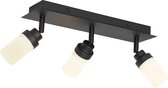 QAZQA japie - Moderne Wandlamp voor badkamer - 3 lichts - L 35 cm - Zwart -