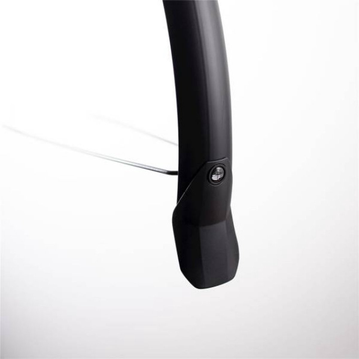 Eurofender Achterspatbord 28 inch - Compact Lampo-systeem - Mat zwart kunststof - 58 mm breed - Inclusief spatlap