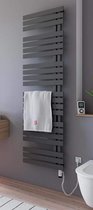 Bol.com Schulte BREDA - elektrische designradiator - 60 x 169 cm - antraciet - handdoekdroger - verwarmingselement rechts - type... aanbieding
