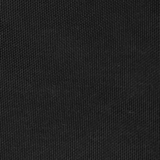 Close-up van de textuur van zwart oxford stof van een zonnescherm.