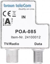 Braun Telecom POA-085 pousser sur le filtre Radio/TV/données (avec filtre de coupure de bande de retour)