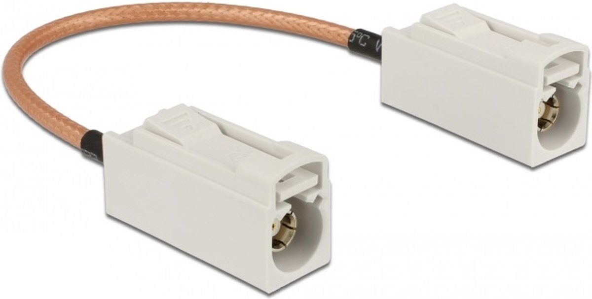Fakra B (v) - Fakra B (v) antenne kabel - RG316 - 50 Ohm / transparant - 0,15 meter