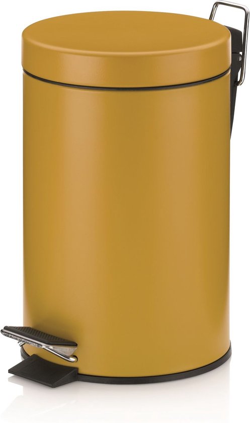 Monaco Pedaal Afvalemmer - 3 liter - Geel - Kela