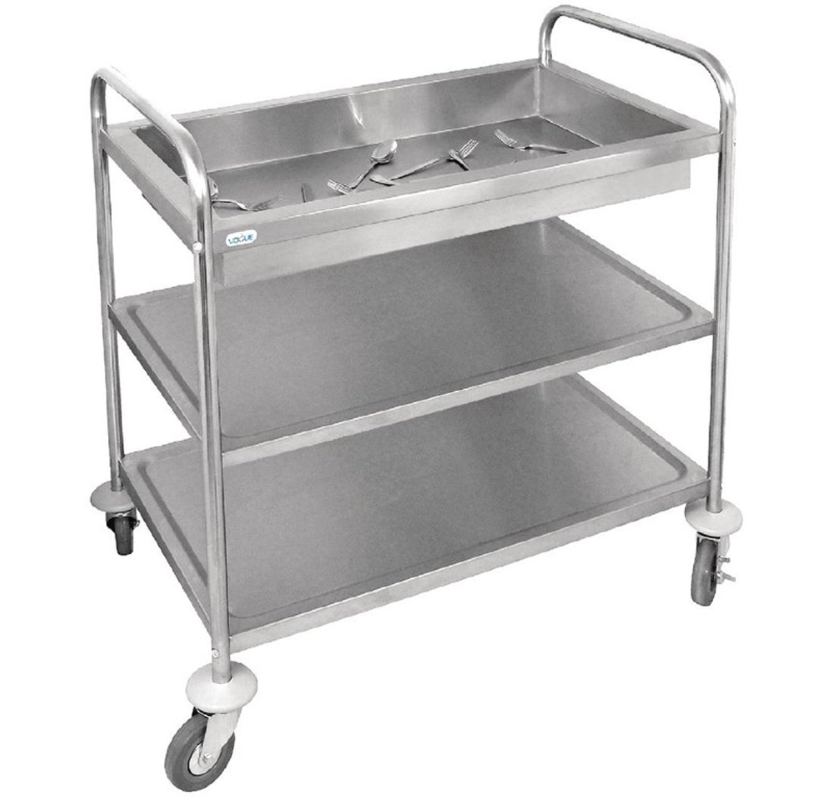 Vogue Serveerwagen met Bestekblad - 3-etages - 85,5x53x5x(H)94cm