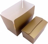 Bonbondoosje - chocolade giftbox - mat-goud 500 gram - per 50 stuks
