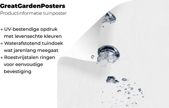 Grandes bulles d'air dans l'eau affiche de jardin 100x100 cm - Toile de jardin / Toile d'extérieur / Peintures pour l'extérieur (décoration de jardin)