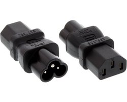 C13 - C6 stroomadapter / zwart