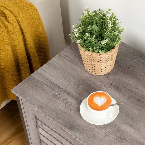 Signature Home Paws Kattenbak Kast - 4 ijzeren kattenbak opbergdoos - poten Kattenhuis - Kattenmeubel met lamellendeur