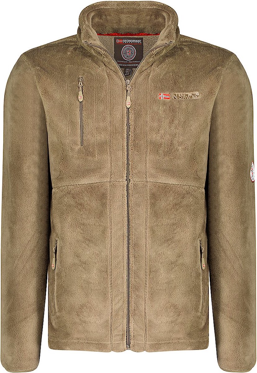 Geographical Norway Fleece Vest Upload Met Rits Heren Taupe - XL