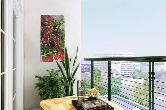 Carpaccio tranché finement au parmesan et roquette affiche de jardin 30x60 cm - petit - Toile de jardin / Toile d'extérieur / Peintures d'extérieur (décoration de jardin)