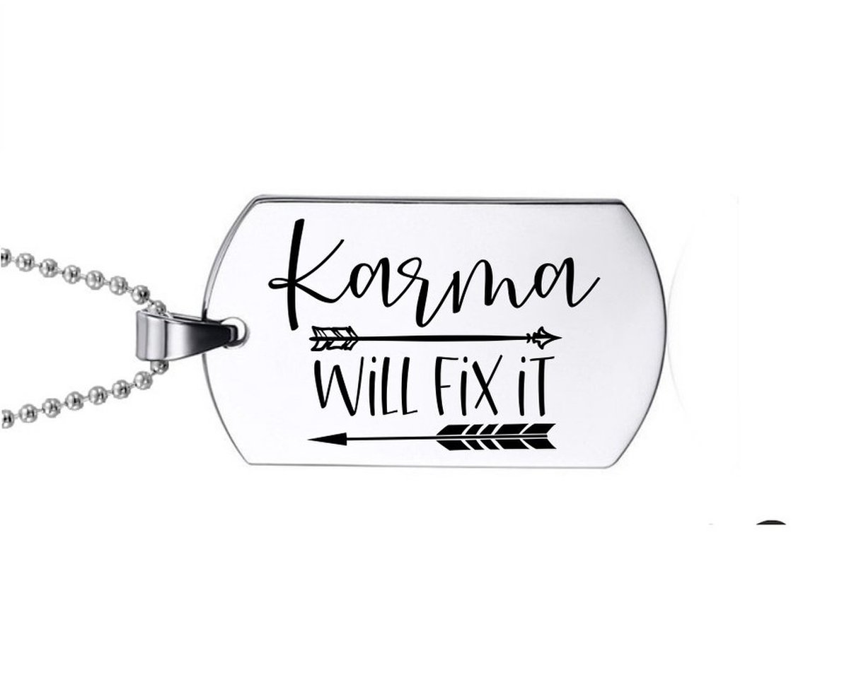 Ketting RVS - Karma Will Fix It