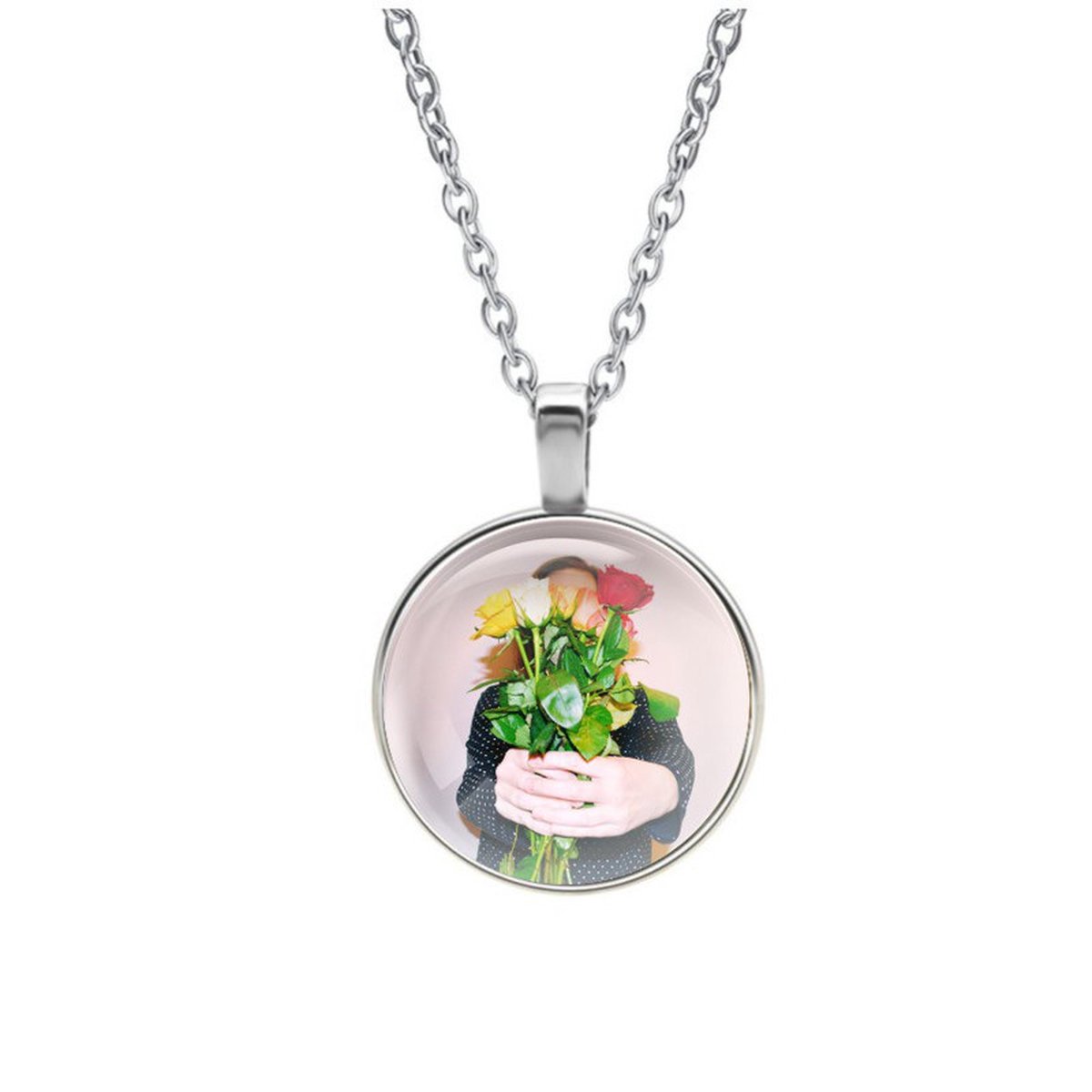 Ketting Glas - Rozen