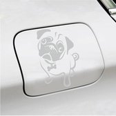 Bumpersticker - Chien - 15 X 10 - Grijs clair