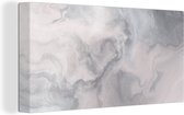 Canvas Schilderij Wolken - Abstract - Verf - 80x40 cm - Wanddecoratie