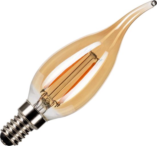 Bailey LED Filament tip kaarslamp E14 4W 300lm 2200K Goud dimbaar