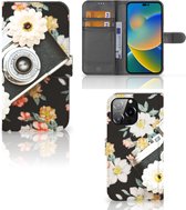 GSM Hoesje iPhone 14 Pro Max Bookcover Vintage Camera