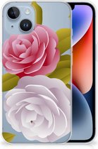 Silicone Back Case Geschikt voor iPhone 14 GSM Hoesje Roses