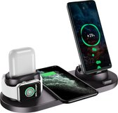 Nuvance - 6 in 1 Oplaadstation - voor Apple iPhone en Samsung - Wireless Fast Charger - Draadloze oplader - 10W Snellader