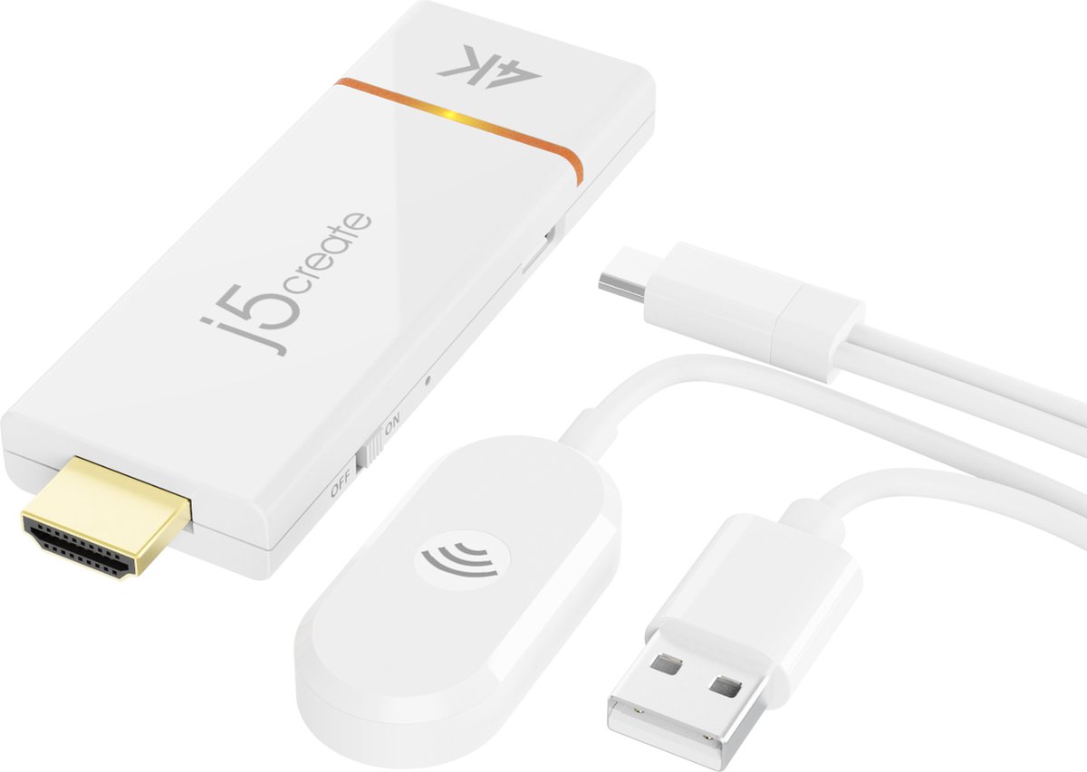 j5create JVAW76-N ScreenCast 4K HDMI Draadloze Display Adapter
