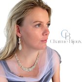 Ketting-Trouwen-Gisela-Zilverkleur-Ketting met oorbellen-Charme Bijoux