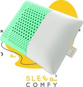 Sleep Comfy - Oreiller - Oreiller Chambre - Orthopédique - Ergonomique - Aromathérapie Menthe Poivrée | 60x40x16cm