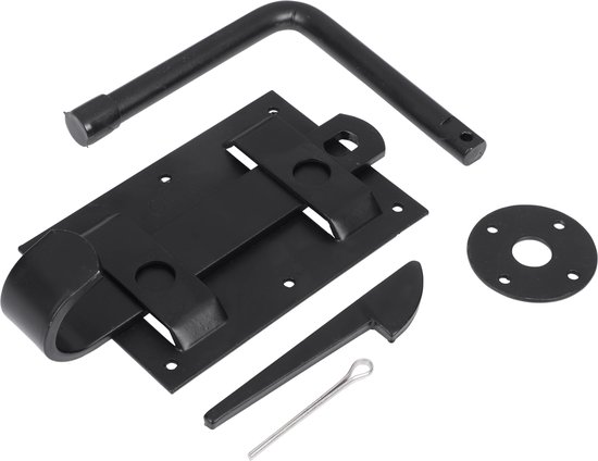 Starx boerenklinkset poortslot – zwart – staal