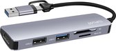 4smarts Hub USB-A/USB-C naar 2x USB 2.0/USB 3.0/Kaartlezer SD/micro SD