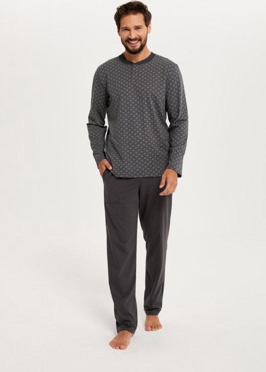 Italian Fashion Balmer- lange pyjama voor heren - 100% katoen, grijs XXL